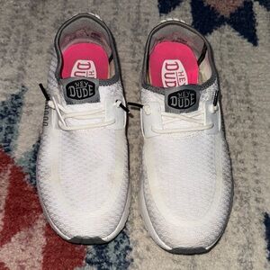 Hey Dude White and Pink Casual Shoes